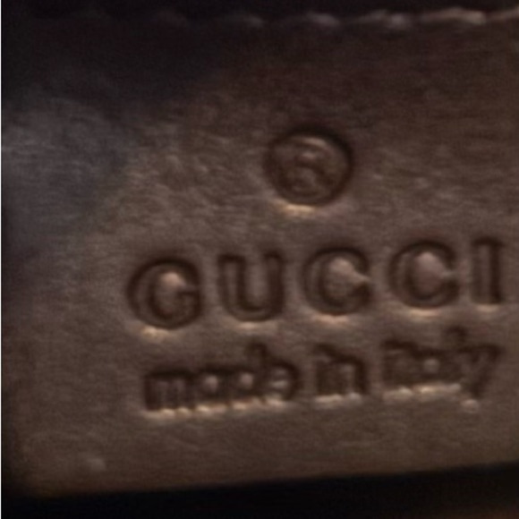 EUC Gucci Vintage Beige and Dark Brown Canvas and Leather Signature Tote Bag - Picture 10 of 12